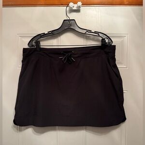 Gaiam Yoga Skort Skirt-shorts Women’s Large Black Golf Tennis Active Drawstring